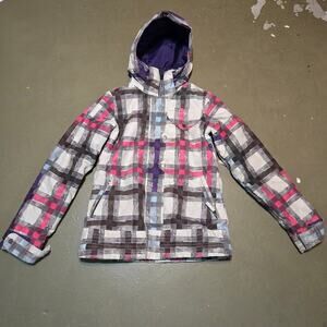 Burton Cool Flavors DryRide Hooded Plaid Method Jacket Women's Size Small‎
